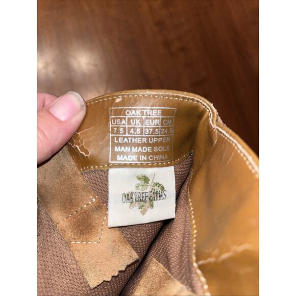 Oak Tree Farms Cowboy Boots Women’s 7.5 Brown Suede - Picture 4 of 6